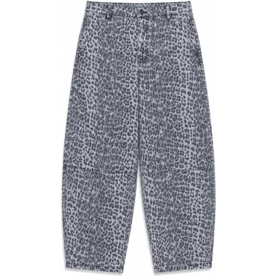 Mazine Damen Printed Barrel Leg Denim Jeans