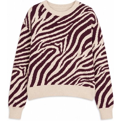 Mazine Damen Zebra Jacquard Knit Pullover
