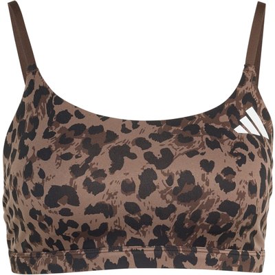 adidas Damen Optime AOP Leopard Light Support Sport BH