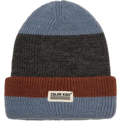 Color Kids Kinder Wool & Contrast Mütze