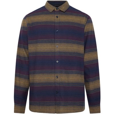 KnowledgeCotton Apparel Herren Loose Fit Striped Hemd
