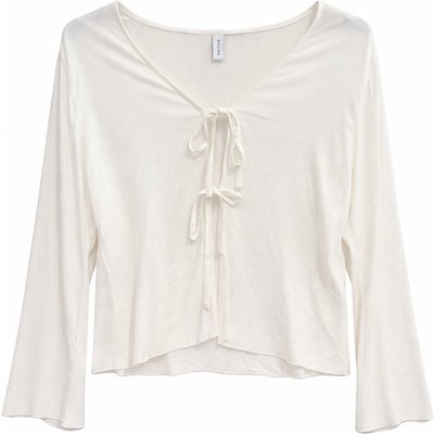 Mazine Damen Wide Sleeve Crinkle Bluse