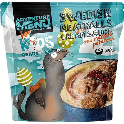 Adventure Menu Kinder Schwedische Hackbällchen mit Kartoffelbrei