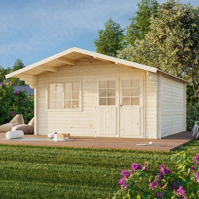 Palmako Britta 4.5m x 4.5m Log Cabin Garden Building (40mm)