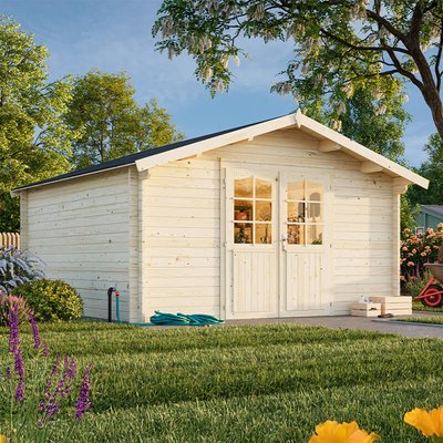 Palmako Lotta 3.9m x 3.9m Log Cabin Garden Room (34mm)