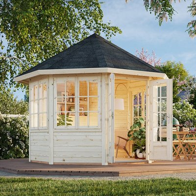 Palmako Veronica 2.9m x 2.9m Log Cabin (28mm) - 4 Windows