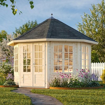 Palmako Veronica 3.4m x 3.4m Log Cabin (34mm) - 4 Windows