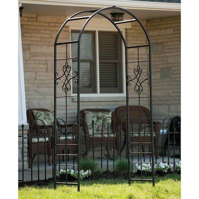 Panacea Quatrefoil Metal Garden Arch 7