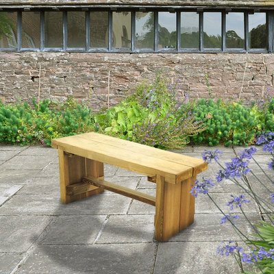 Forest Double Sleeper Wooden Garden Bench 4