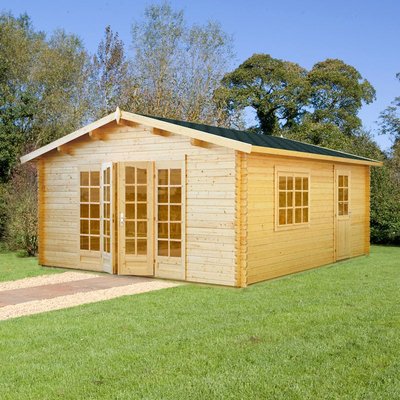 Palmako Irene 3.8m x 5.7m Log Cabin Garden Building (44mm)