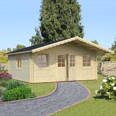 Palmako Helena 5.4m x 5.4m Log Cabin Garden Building (70mm)