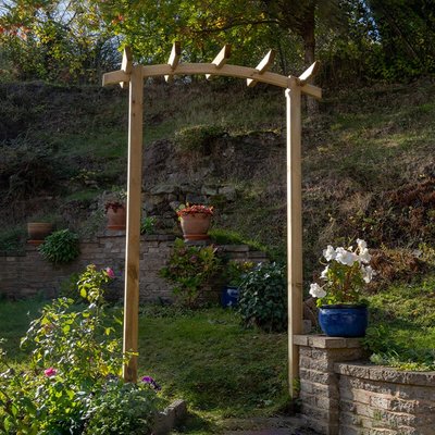 Forest Hanbury Dome Top Wooden Garden Pergola Arch 4