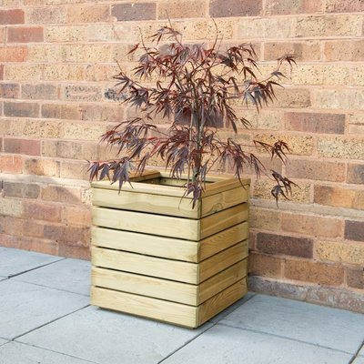 Forest Linear Square Wooden Garden Planter 1
