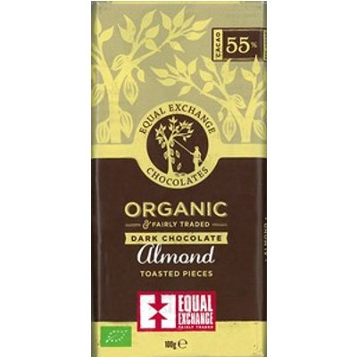 Equal Exchange, organic, toasted almond dark chocolate bar