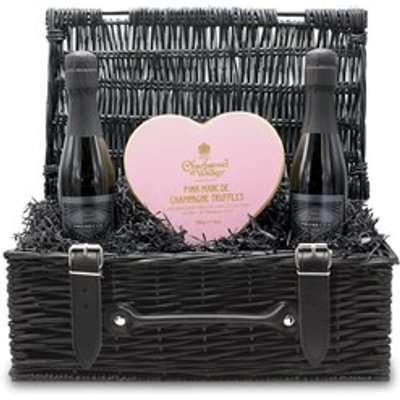 Chocolate and Prosecco 'Love' Small Wicker Gift Hamper