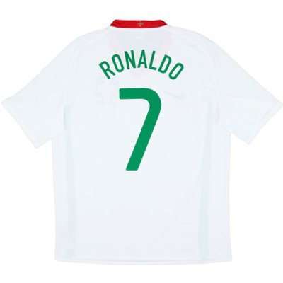 2008-10 Portugal Away Shirt Ronaldo #7 (L)