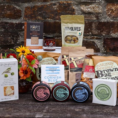 Westcountry Cheese & Charcuterie Complete Platter Hamper - Wicker Hamper
