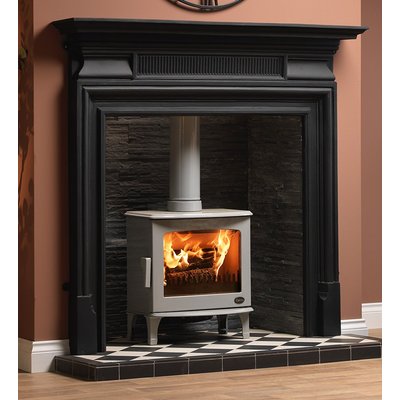 Carron 5Kw Ash Grey Enamel Wood Burning Ecodesign Stove
