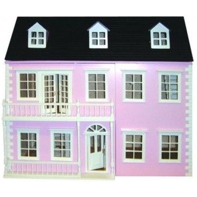 Painted Pink Glenside Grange Ready to Assemble 12th Scale Dolls House Kit