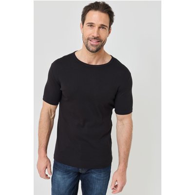 Basic Ripp-Shirt, Rundhals