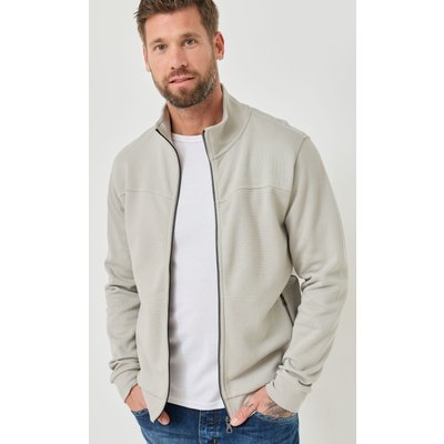 Sweatjacke mit Stehkragen u. Zip