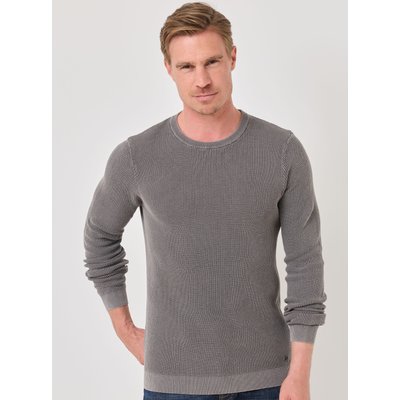Casual Pullover mit Waffel-Optik
