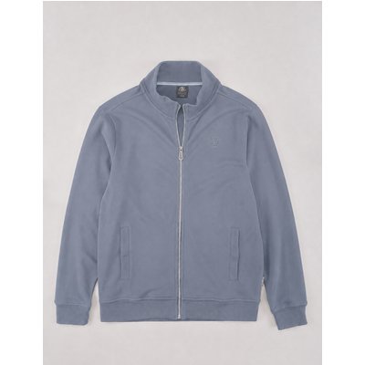 Basic Sweatjacke mit Stehkragen