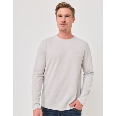 Longsleeve, melierte Struktur-Optik