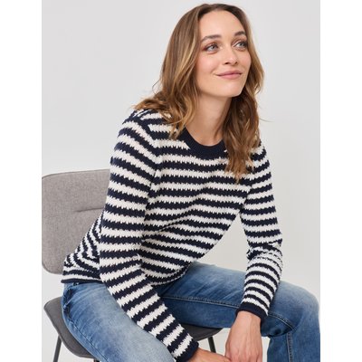 Streifen-Pullover mit Struktur