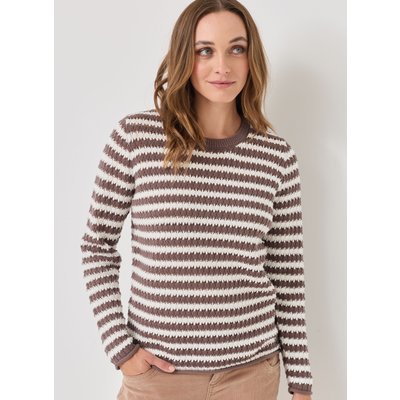 Streifen-Pullover mit Struktur