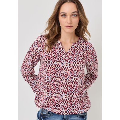 Schöne Henley-Bluse m. Print
