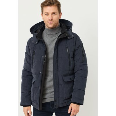 Warmer Parka im Velourleder-Look