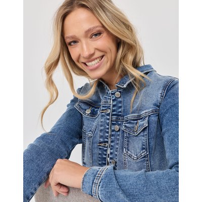 Jeans-Jacke aus Stretch-Denim