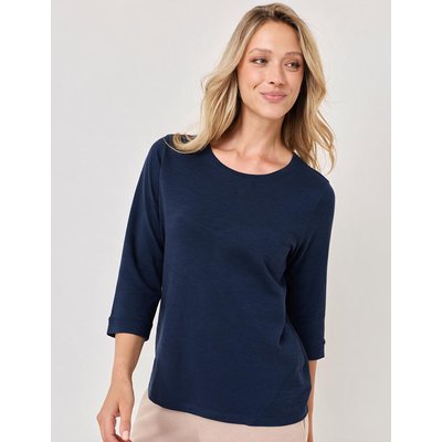 Uni T-Shirt Flammgarn-Struktur