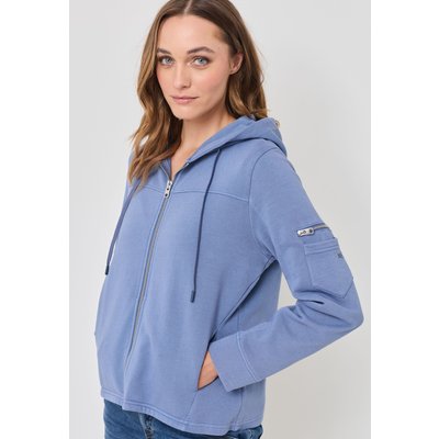 Sweatjacke mit Zip und Kapuze