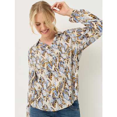 Gemusterte Bluse mit Hemdkragen