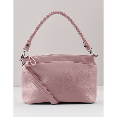 Lederlook-Tasche mit Flechtgurt