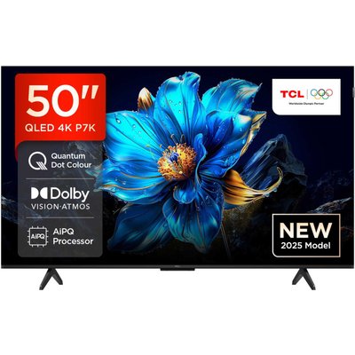 TCL 50P7K UK 50 4K HDR UHD Smart QLED Direct LED TV Dolby Vision Dolby