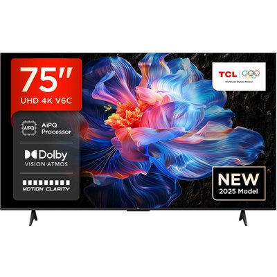 TCL 75V6C UK 75 4K HDR UHD Smart Direct LED TV Dolby Vision Dolby Atmo