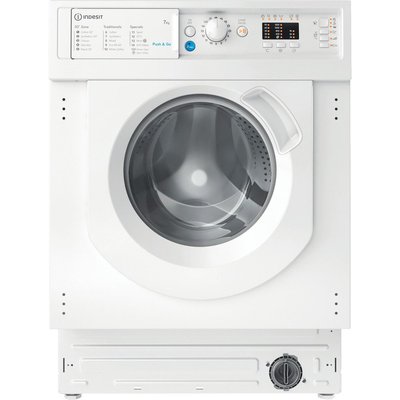 Indesit BIWMIL71252 Integrated 7kg 1200 Spin Washing Machine E Rated A Indesit BIWMIL71252 Integrated 7kg 1200 Spin Washing Machine E Rated A
