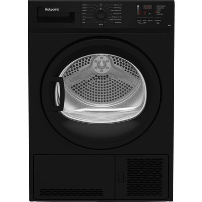 Hotpoint CHDC82BBGDUK 8kg Condenser Dryer in Black B Rated Sensor Dryi