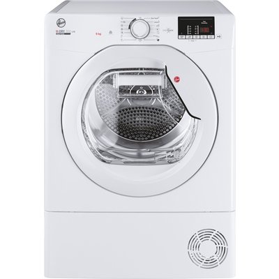Hoover HLEH9A2DE 9kg Heat Pump Condenser Dryer in White A Rated Wi Fi