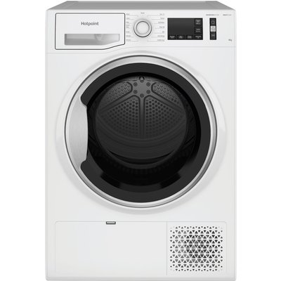 Hotpoint NTM1192SK 9kg Heat Pump Condenser Dryer in White A Rated