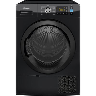 Indesit YTM1192BXUK 9kg Heat Pump Condenser Dryer in Black A Rated