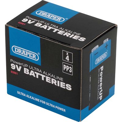 Draper Powerup Ultra Alkaline 9v Batteries