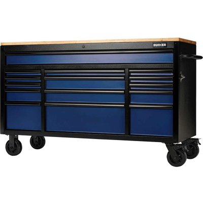 Bunker 15 Drawer Workbench Tool Roller Cabinet