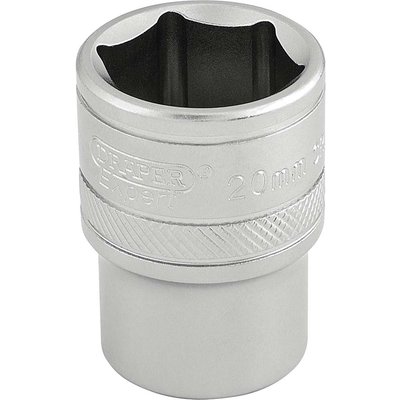 Draper 1/2" Drive Satin Finish Hexagon Socket Metric