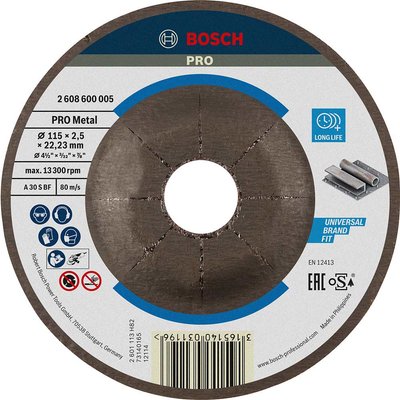 Bosch PRO A30S BF Depressed Centre Metal Cutting Disc 115mm