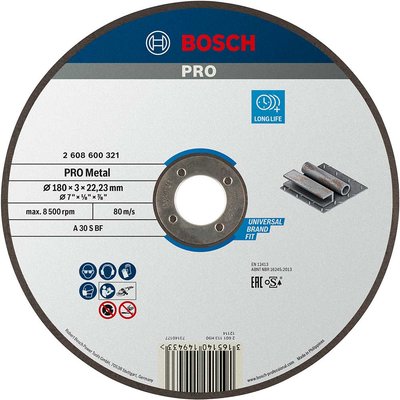 Bosch PRO A30S BF Flat Metal Cutting Disc 180mm