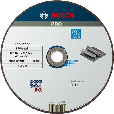 Bosch PRO A30S BF Flat Metal Cutting Disc 230mm
